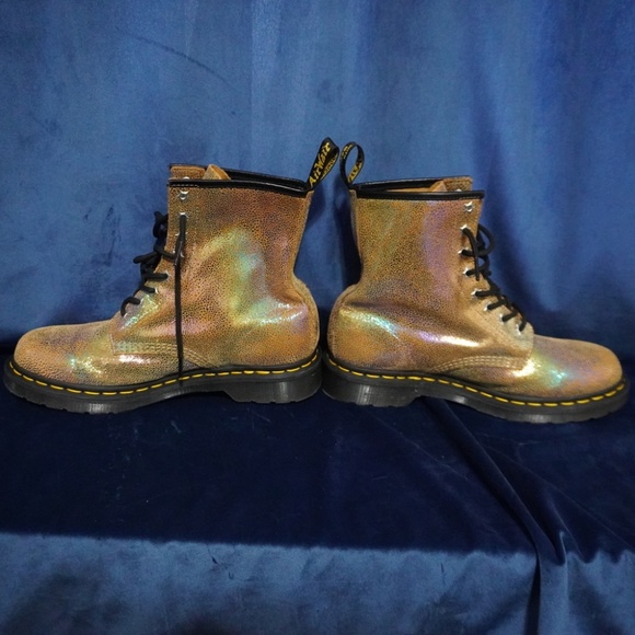 1460 RAINBOW RAY SUEDE LACE UP BOOTS - Picture 6 of 9